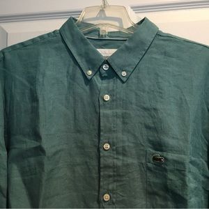Lacoste mens linen shirt